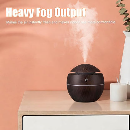 Wood Grain Humidifier, Portable Mini Humidifier Compact Portable 5V 2W USB - Image 3
