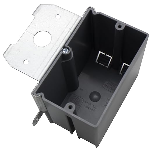 MAKERELE 1-Gang Adjustable Electrical Outlet Box, 21 Cubic Inches Adjustable by MAKERELE