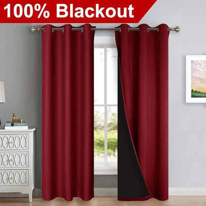 NICETOWN Blackout Curtains 80 inches Long, Full Light Blocking Drapes - Image 2
