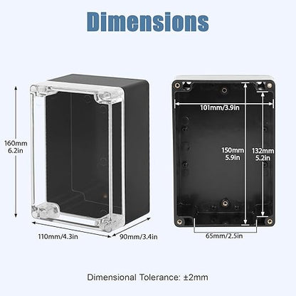 LeMotech Electrical Box Clear Cover Project Box IP65 Waterproof Junction Box - Image 2
