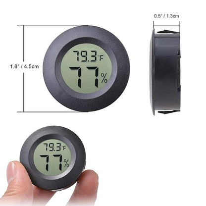 3pcs Mini Hygrometer Thermometer Indoor Outdoor Round Humidity Meter Fahrenheit - Image 2