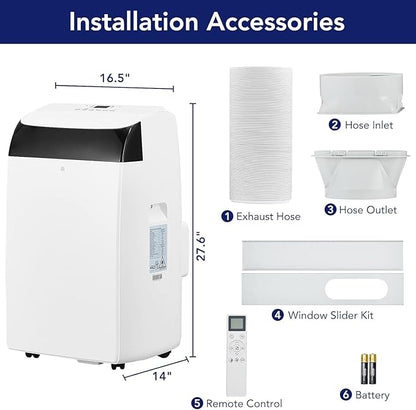14, 000 BTU Portable Air Conditioner Cools up to 750 Sq.Ft, 3-in-1 Quiet - Image 7