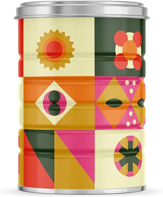 Retro Tin Can, Studio MPLS Designs, Collectable, Peel & Stick Valved End by Roastar