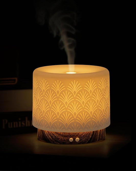 Essential Oil Diffuser, 280ml Ceramic Aromatherapy Diffuser by ONABOVIVA