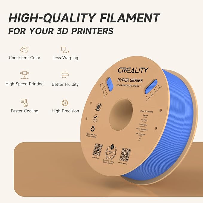 Official Creality Hyper PLA Filament 1.75mm, High Speed PLA 30-600mm/s 3D - Image 3