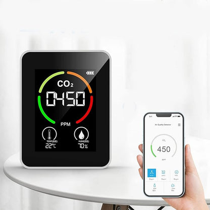 Fydun Air Quality Monitor Indoor, 5 in 1 Detector Portable Battery Operated - Image 4
