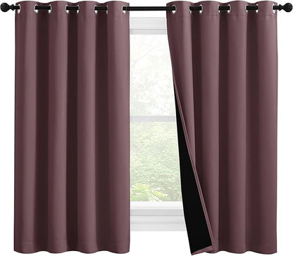 NICETOWN Warm Curtains for Winter, Bedroom Full Blackout Curtain Panels by NICETOWN