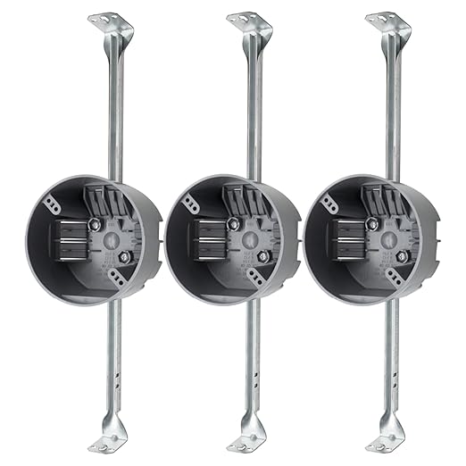MAKERELE Adjustable Round Ceiling Box Outlet, 20 Cubic-inches Round Ceiling Bar by MAKERELE