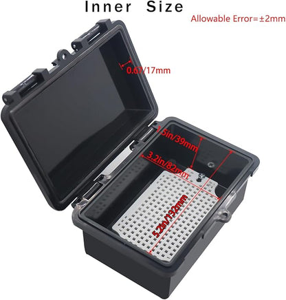 Junction Box, Hinged Black Cover IP67 Waterproof ABS Project Box - Image 3