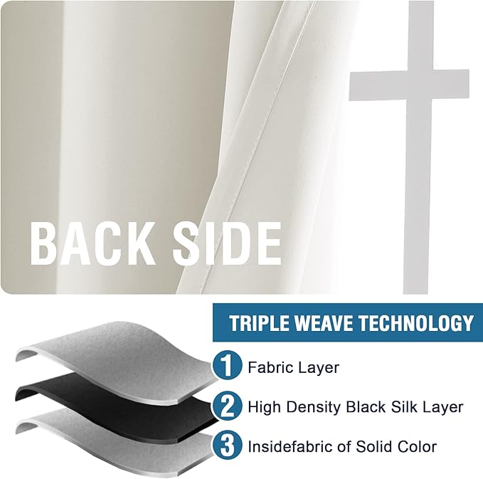 H.VERSAILTEX Light Reducing Curtains Thermal Insulated Window Treatment Panels - Image 8