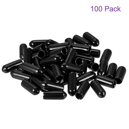 DMiotech 100 Pack 4mm ID Black Screw Thread Protectors Rubber End Caps Bolt - Image 6