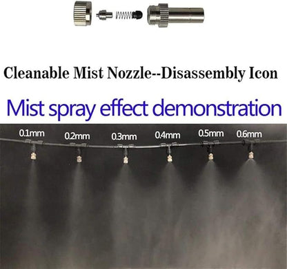 Misting Nozzles for Outdoor Cooling System 10pcs Mister Nozzle Atomizing - Image 5