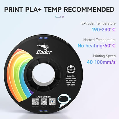 Creality 3D Printer Filament, PLA Plus Filament 1.75mm Rainbow, PLA Pro - Image 4