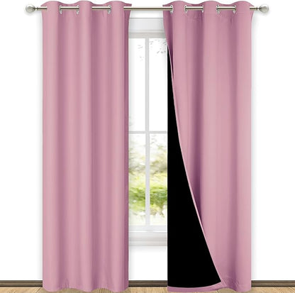 NICETOWN Blackout Curtains 80 inches Long, Full Light Blocking Drapes by NICETOWN
