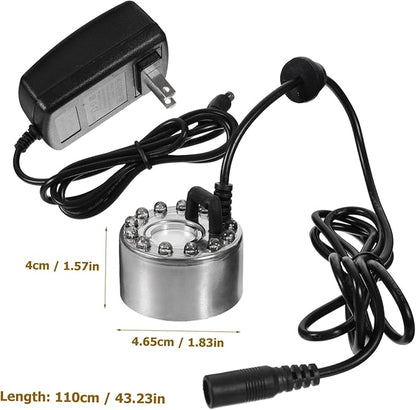 1Set Colored LED Lamp Aquarium Fog Maker Atomizing Head Humidifier Mist Maker - Image 2