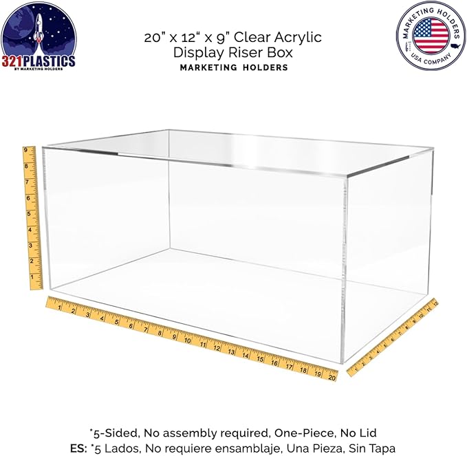 20" x 12" x 9" Clear Acrylic Display Box - Image 7