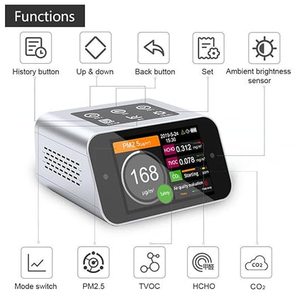 Air Quality Monitor Indoor AQI Dust Meter Pollution Tester Particle Counter - Image 8