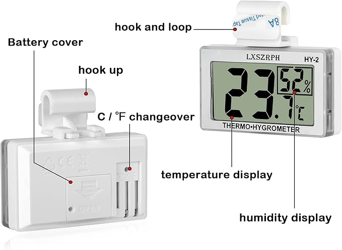 Reptile Hygrometer Thermometer, Digital Amphibian Hygrometer Thermometer - Image 2