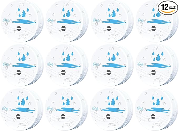 12 Pack Water Leak Detectors for Home, 100dB Waterproof Water Sensor Alarm Leak by Unknown