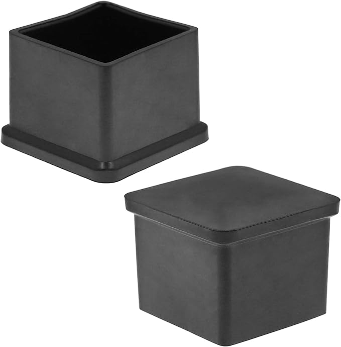 8Pcs Square Rubber Furniture Leg Caps 1.18" - Image 3