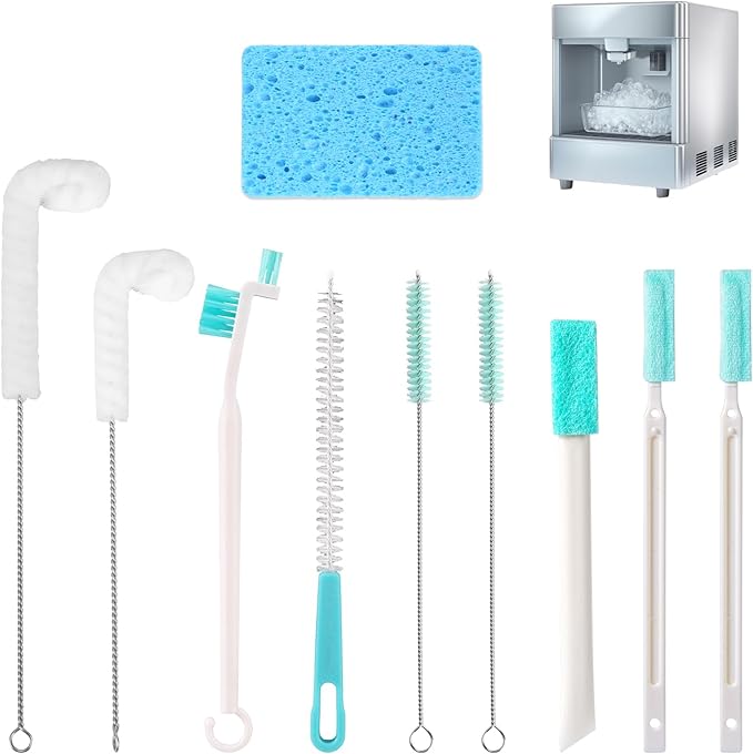 10pcs Ice Maker Cleaner Brush, Portable Ice Machine Cleaner Tool Cleaning Set by Unknown