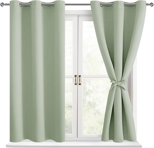 Hiasan Short Blackout Curtains for Bedroom by Hiasan