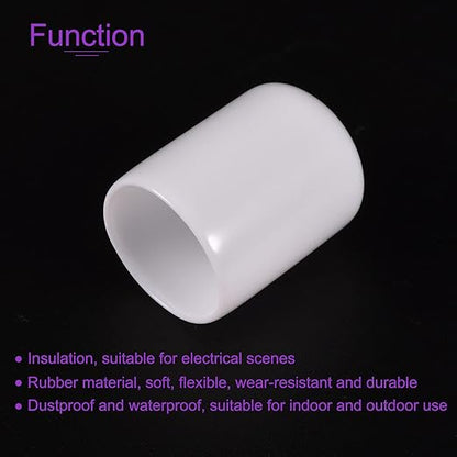DMiotech 20 Pack 7/8" ID White Screw Thread Protectors Rubber End Caps Bolt - Image 5