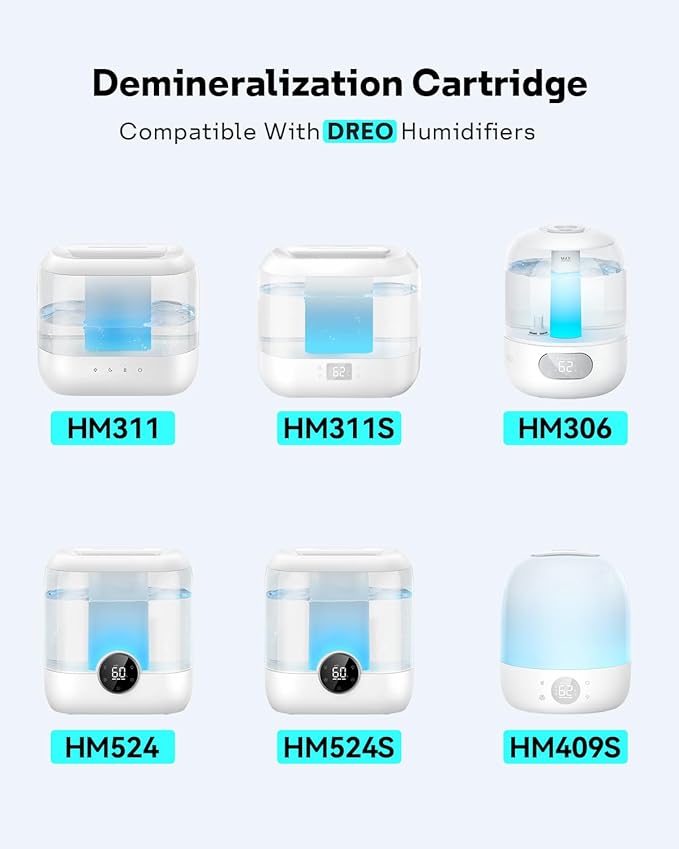 Leemone 6-Pack Humidifier Demineralization Cartridge Compatible - Image 3
