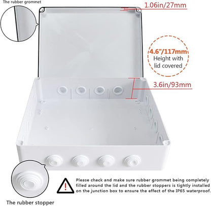 LeMotech ABS Plastic Dustproof Waterproof IP65 Junction Box Universal - Image 4