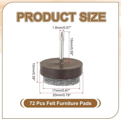 PATIKIL 20 mm Nail-on Felt Pads - Image 2