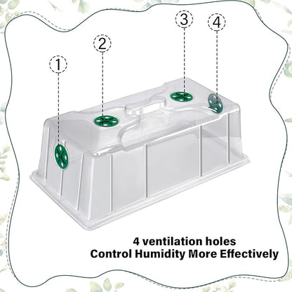 Foaincore 10 Packs 7'' Tall Humidity Vented Domes 1020 Flat Trays Cover Clear - Image 3
