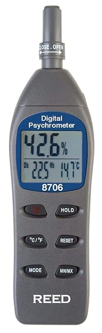 Reed Instruments 8706 Digital Psychrometer/Thermo-Hygrometer by REED+Instruments