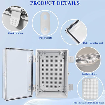 Waterproof Electrical Box Dustproof Junction Box Weatherproof IP67 ABS Plastic - Image 3