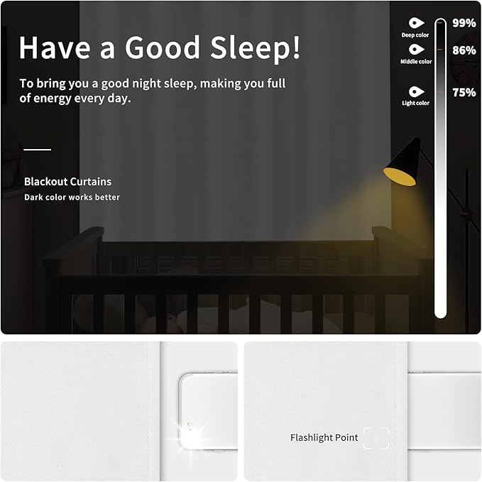 Easy-Going Window Curtains for Bedroom, Solid Thermal Insulated Grommet and - Image 2