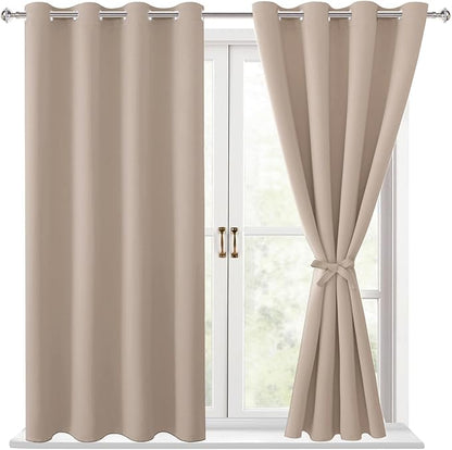 Hiasan Blackout Curtains for Bedroom, 52 x 54 Inches Long by Hiasan