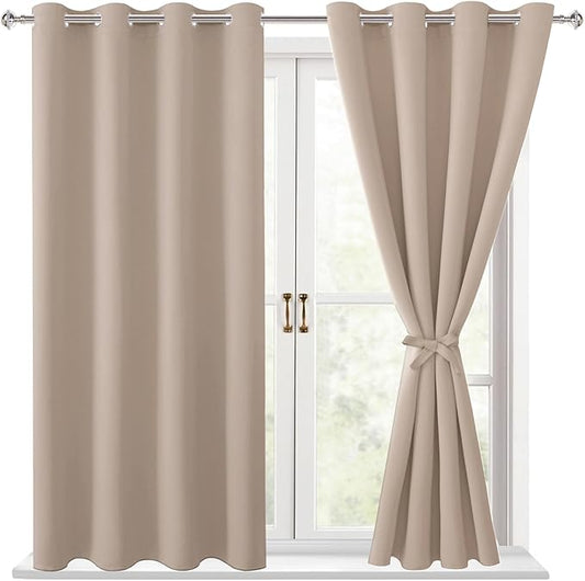 Hiasan Blackout Curtains for Bedroom, 52 x 54 Inches Long by Hiasan
