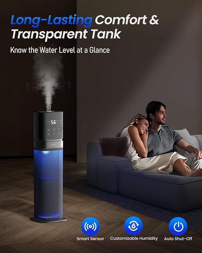 Humidifiers for Bedroom 2.1Gal/8L, Smart Humidifier Large room, Cool Mist - Image 4