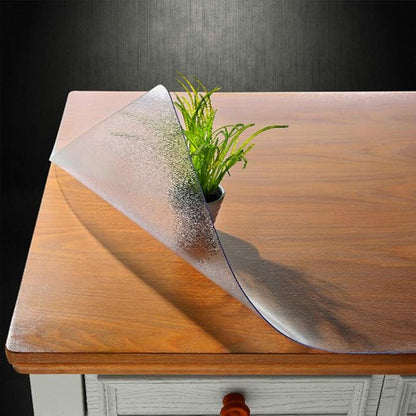 NECAUX Custom Multisize 1.5mm Thick Frosted PVC Table Cover Protector by NECAUX