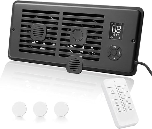 Register Booster Fan for 4" x 12" Vents Only, 10 Speeds to Control Cool and by WeeLeeGoo