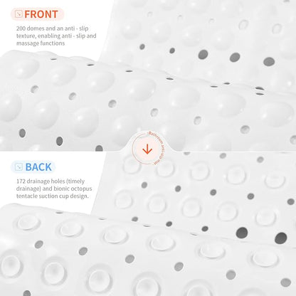 Anti-Slip Bathtub Shower mat, 39.3×15.7 inch（Approximately 100 × 40cm） Soft - Image 2