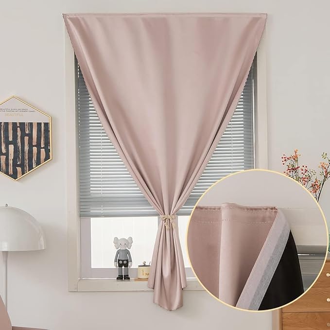 Autohesion Curtains for Windows, Bedroom Blackout Curtains for - Image 2