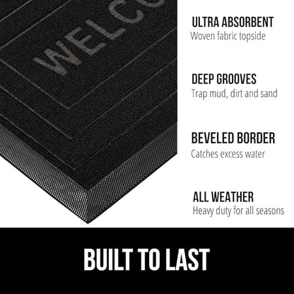 GORILLA GRIP 100% Waterproof All-Season WeatherMax Doormat, US Designed Natural - Image 2