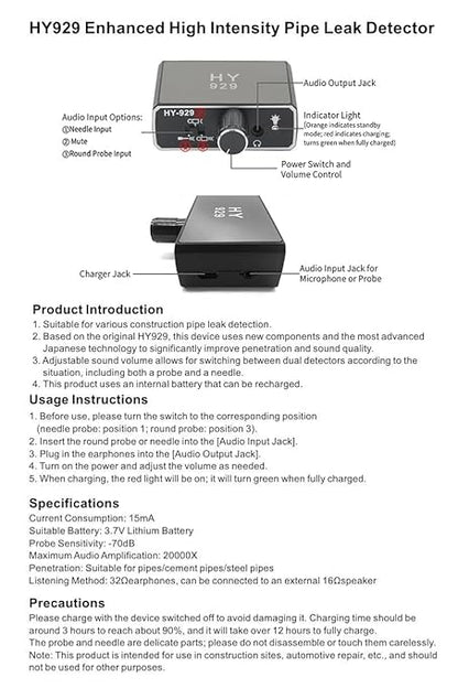 Water Leakage Detection, Underground Water Leak Detector, High Strength Sound - Image 7