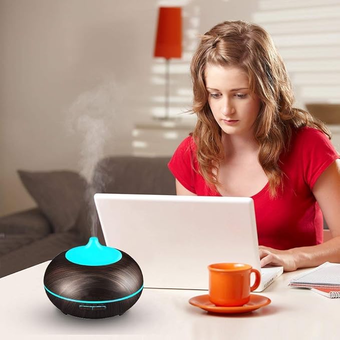 Aromatherapy Essential Oil Diffuser, JoySusie 300ml Wood Grain Ultrasonic Cool - Image 4