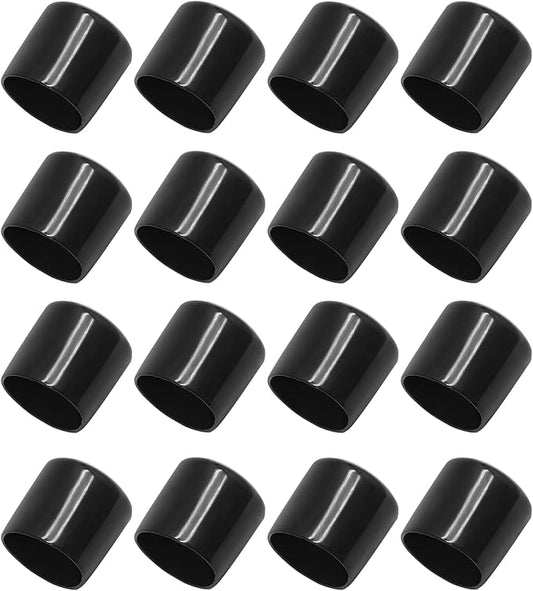 12 Pcs Round Rubber End Caps 1.1" ID Vinyl Flexible Bolt Chair Foot Covers by Bonsicoky