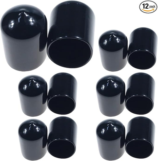 Acocony 1 1/8 Inch Rubber Cap Round Rubber End Caps PVC Flexible Protector by Acocony