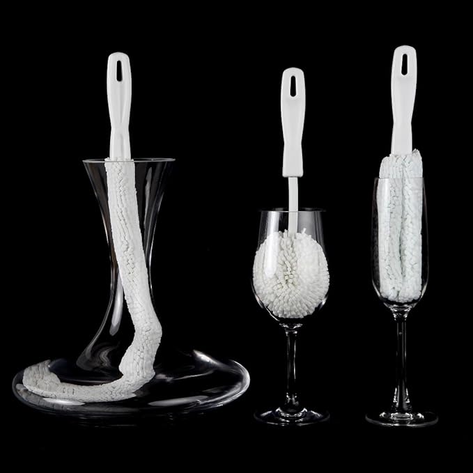 Lily's Home Decanter Cleaning Brush Set, Glassware Cleaning Brushes - Image 3