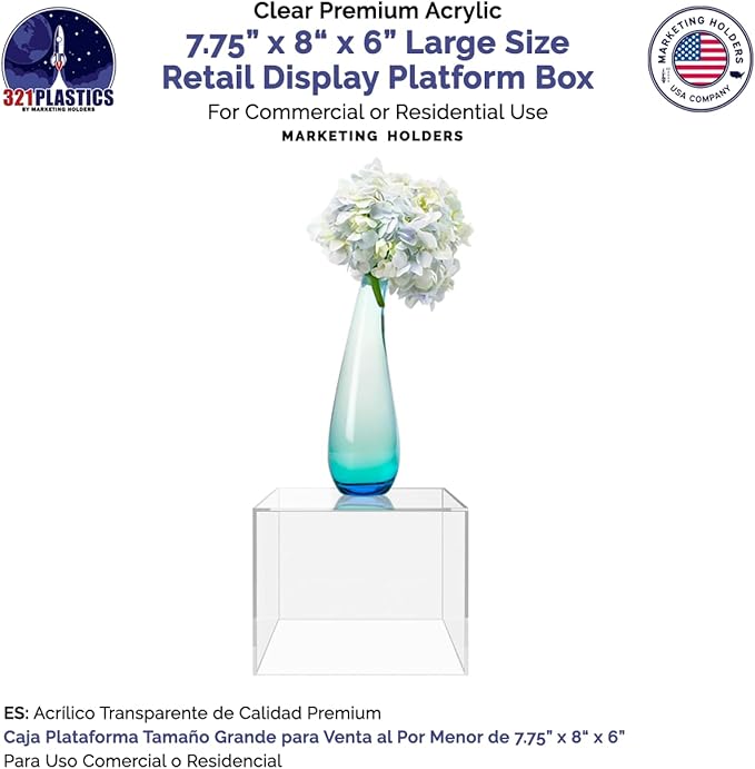 Clear Acrylic Display Box Counter Retail Merchandise Storage Bin - Image 4