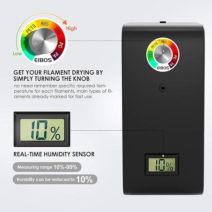 【EIBOS Official】 3D Printer Filament Dryer Easdry, 3D Printer Filament Dry Box - Image 6