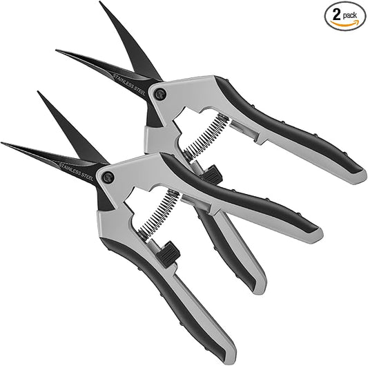 6.5" Ultra Sharp Pruning Shears, Ergonomic Grip, Rust Resistant, Safety Lock by URADVANCE